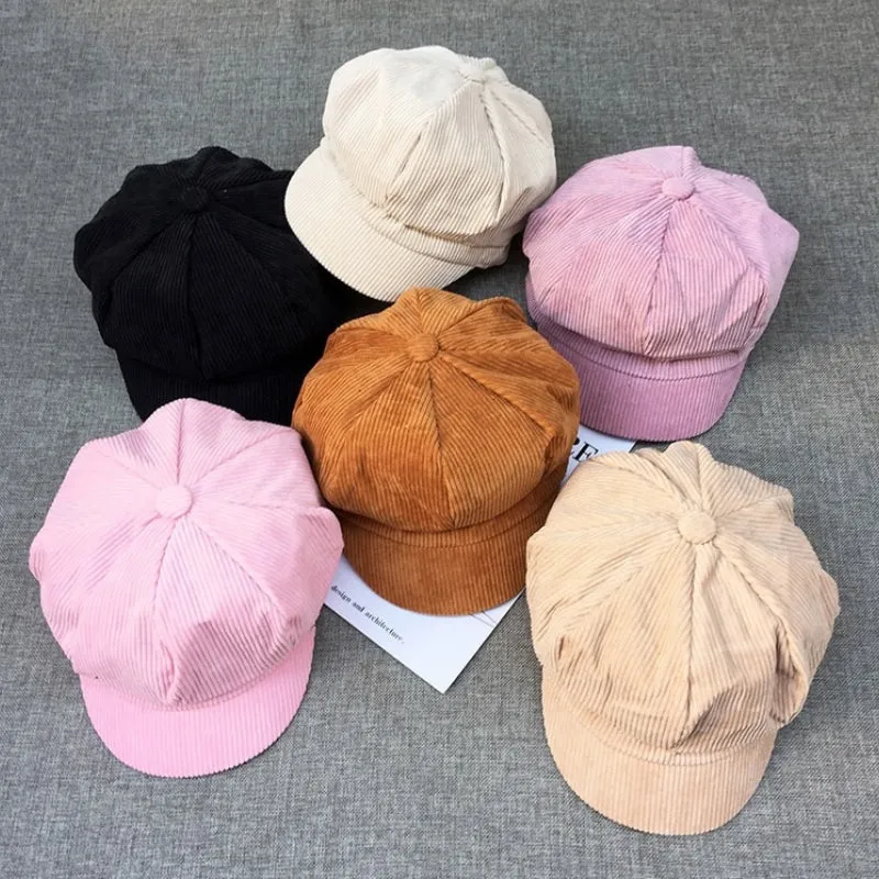 Vintage Newsboy Cap Beret Painter Winter Hats for Women