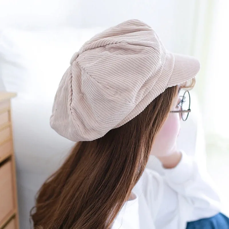 Vintage Newsboy Cap Beret Painter Winter Hats for Women