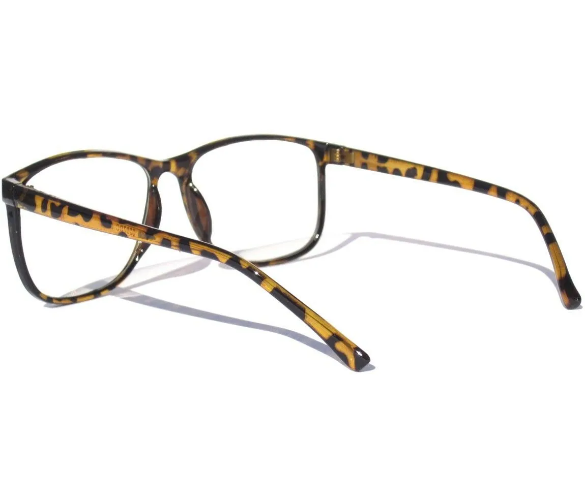 Vintage Style Retro Tortoise Clear Glasses