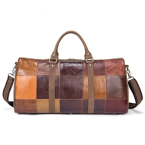 Westal Large Luggage Bag Genuine Leather Men Travel Bags Hand Luggage Waterproof Travel Makeup