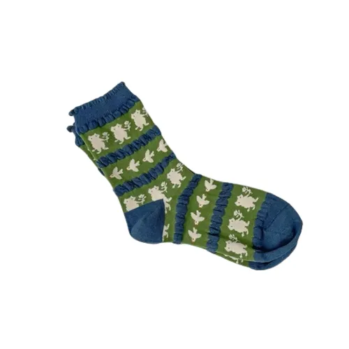 Women Rabbit Flower Cotton Socks
