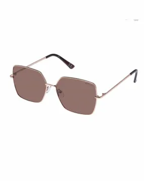 Womens Glam Square Metal Sunglasses