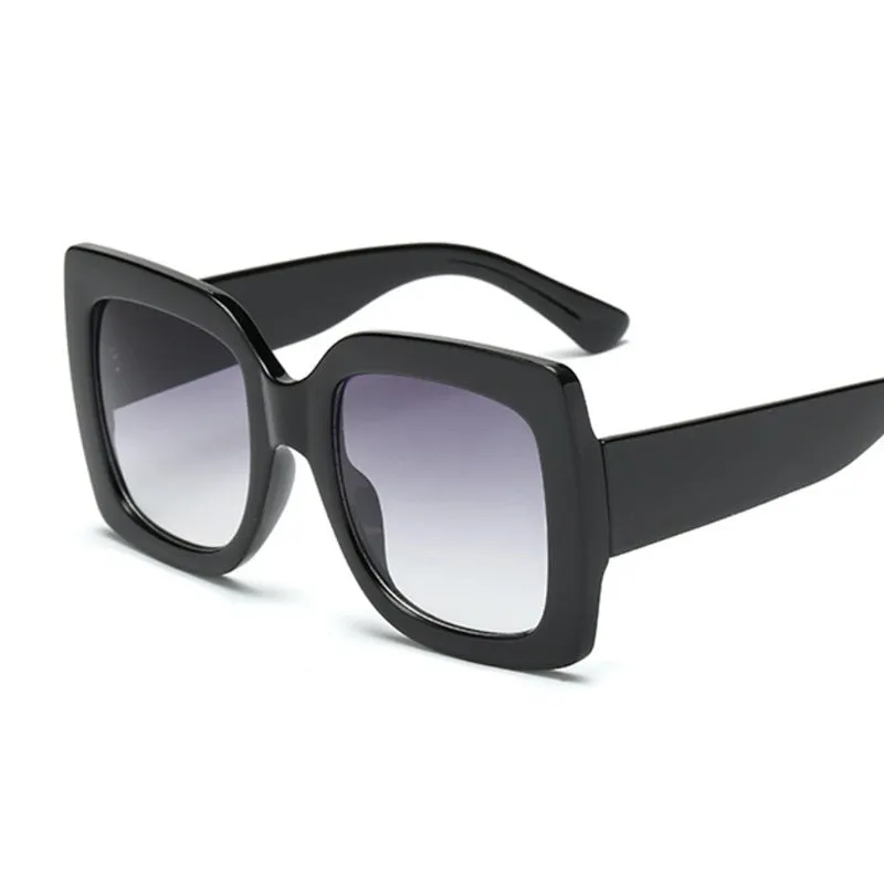 Womens Oversized Square Three Color Sunglasses