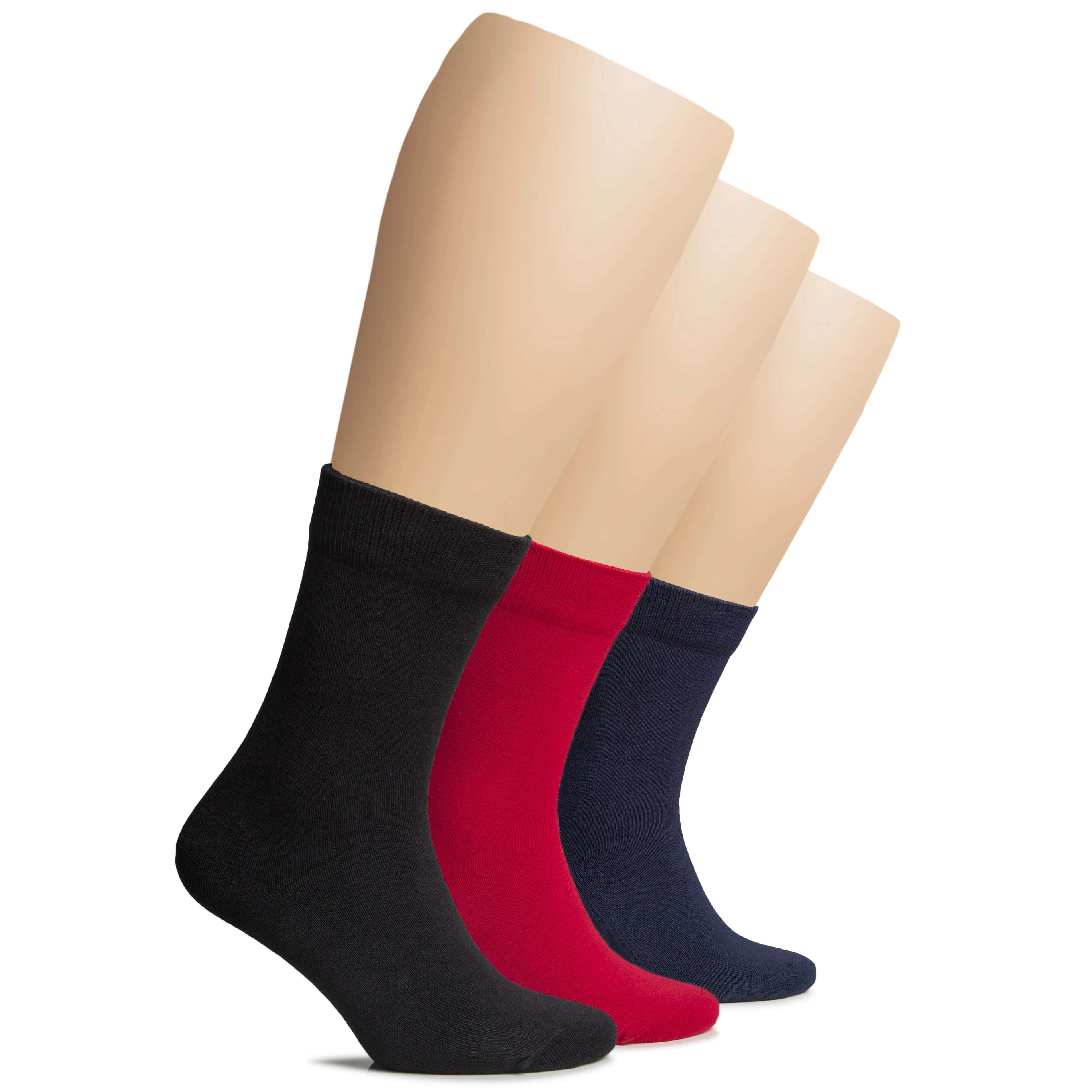 Women's Warm Winter Cotton Dress Crew Socks, 3 Pairs
