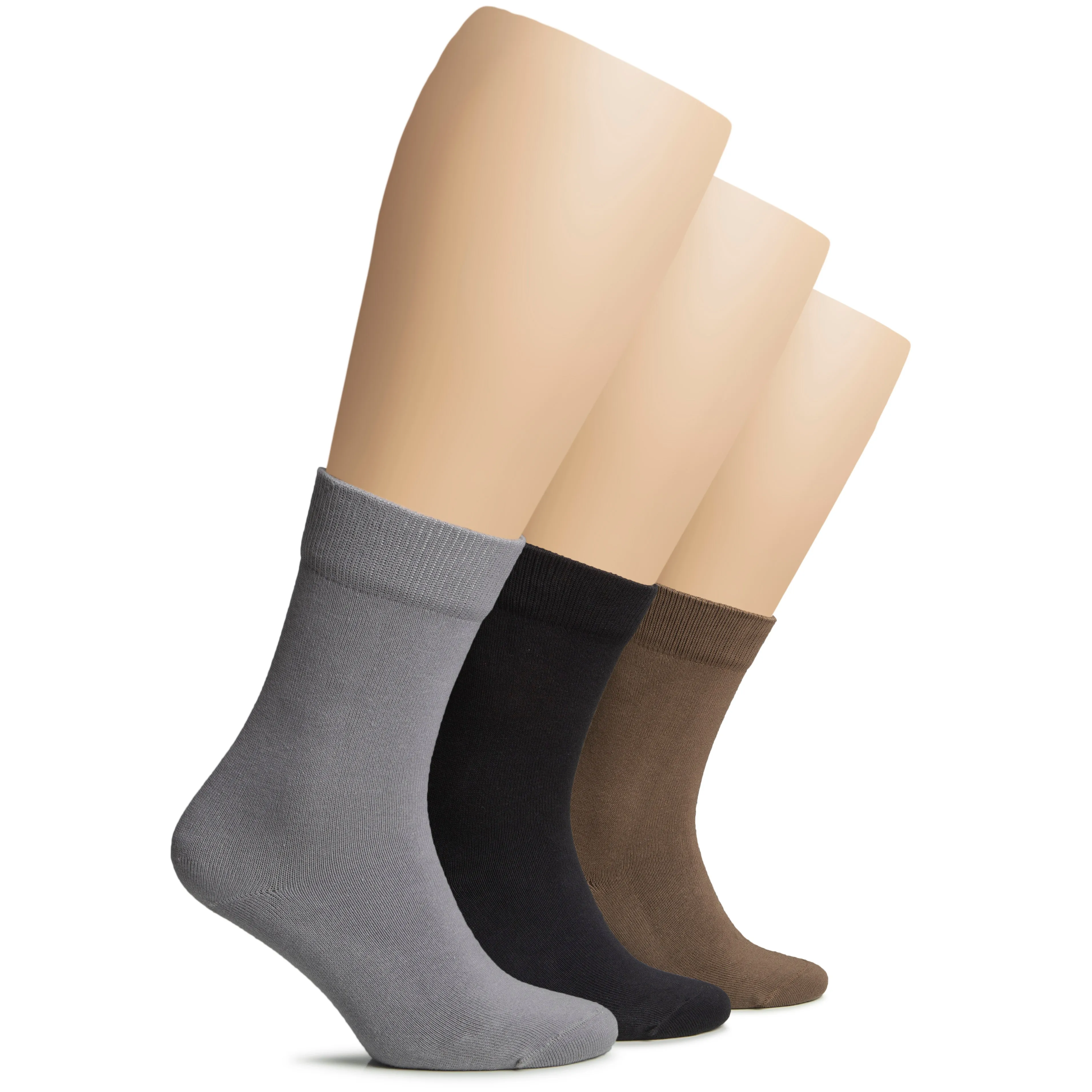 Women's Warm Winter Cotton Dress Crew Socks, 3 Pairs