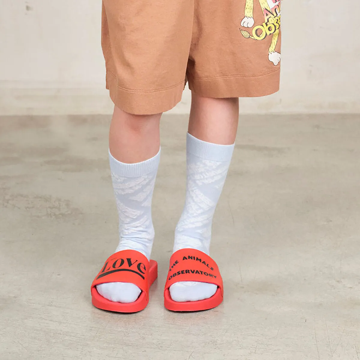 Worm Kids Socks in Soft Blue by The Animals Observatory