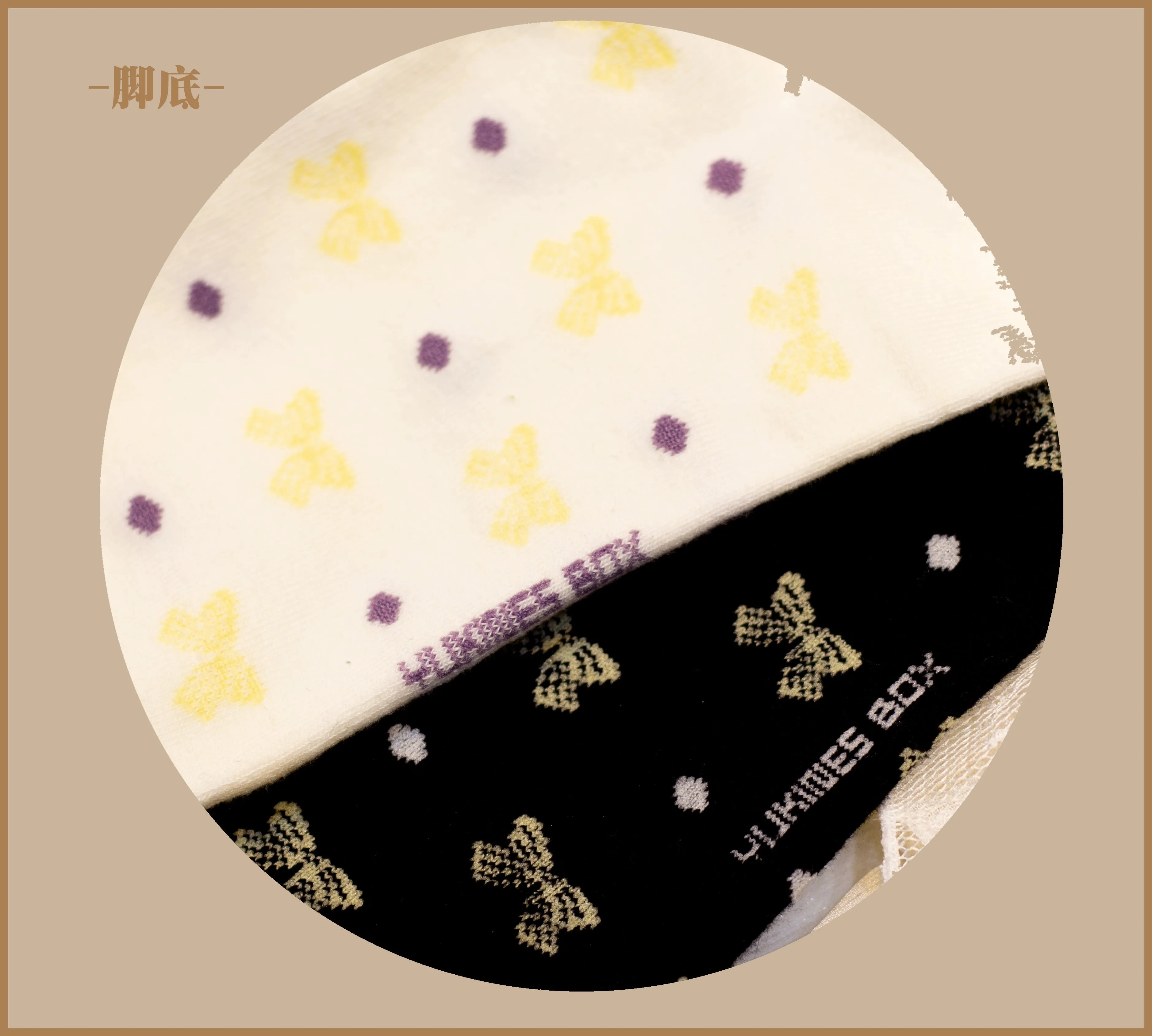 Yukines Box~Elegant Lolita Dot Print Cotton Socks