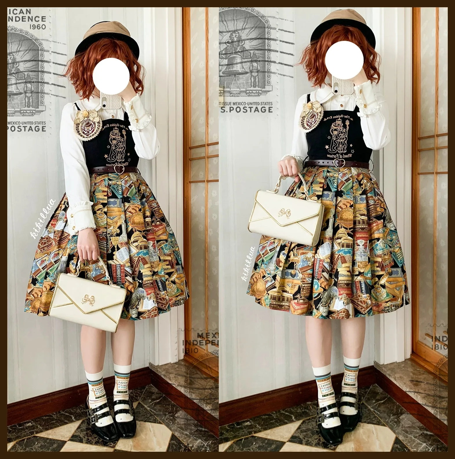 Yukines Box~Elegant Lolita Dot Print Cotton Socks